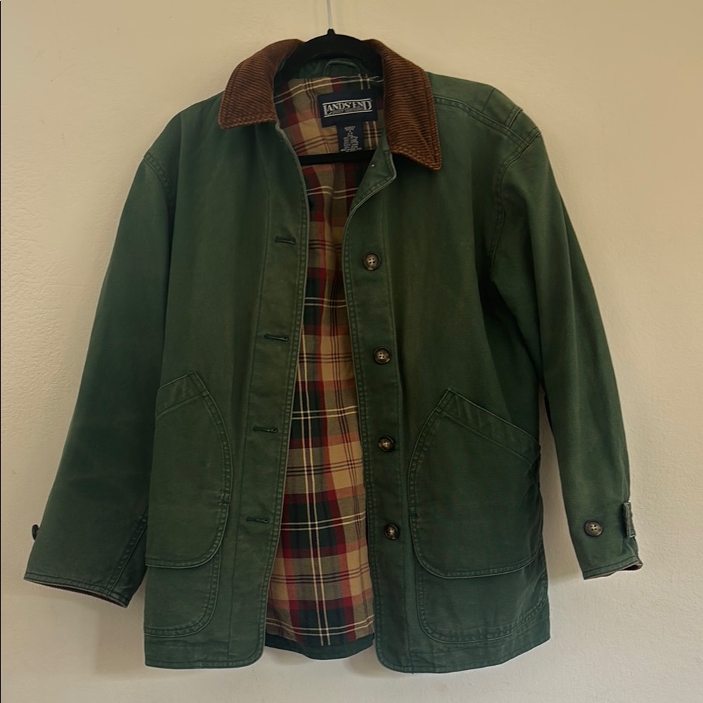 Lands end  Military Green and Brown Field Jacket